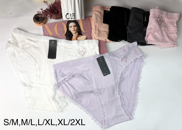 Majtki damskie Roz S-2XL, Mix kolor Paczka 24 szt
